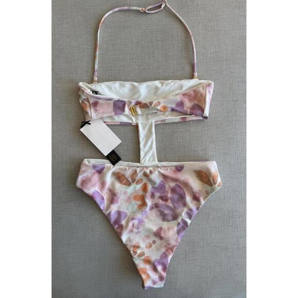 Sofia Richie x House of Harlow 1960 Kodi One Piece 70s Watercolor Medium - Picture 4 of 7